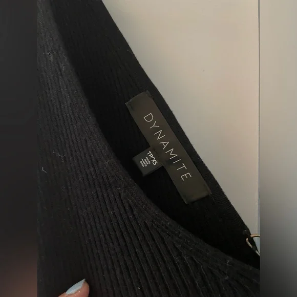 Versatile Black Ribbed Dress - Picture 2 of 3